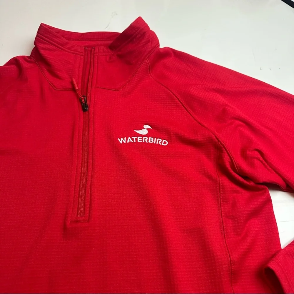 The North Face Mens Red Grid Fleece 1/4 Zip Pullover Outdoor Gorpcore